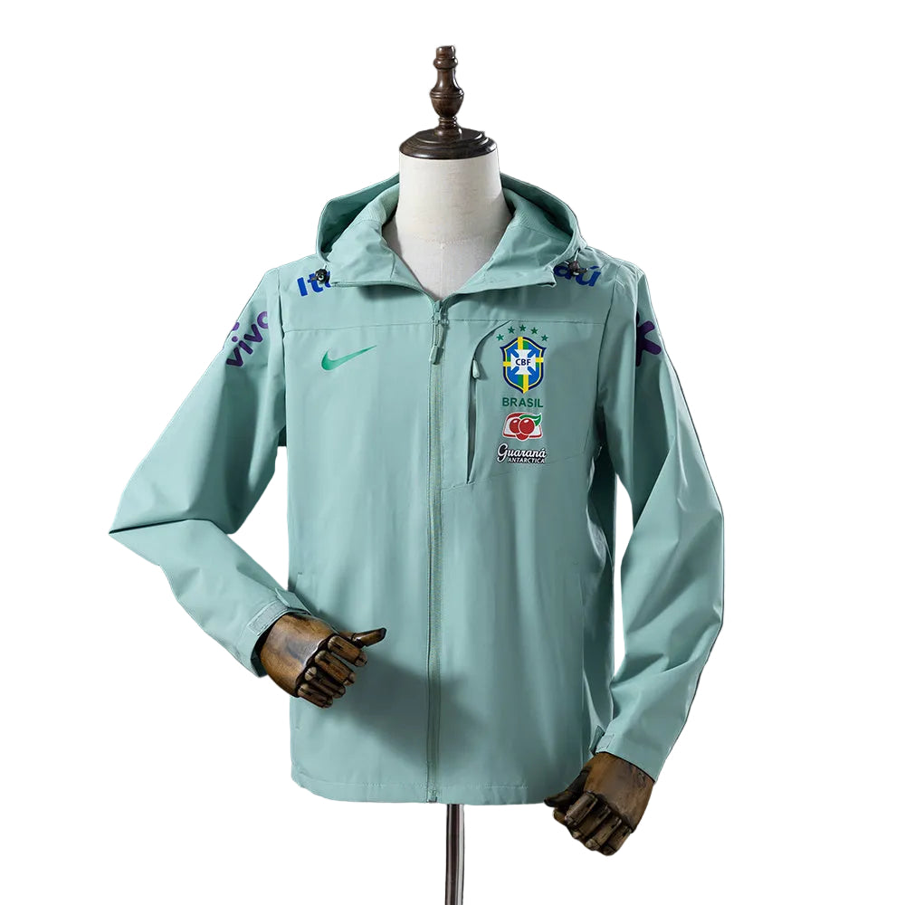 Veste coupe-vent verte Brésil