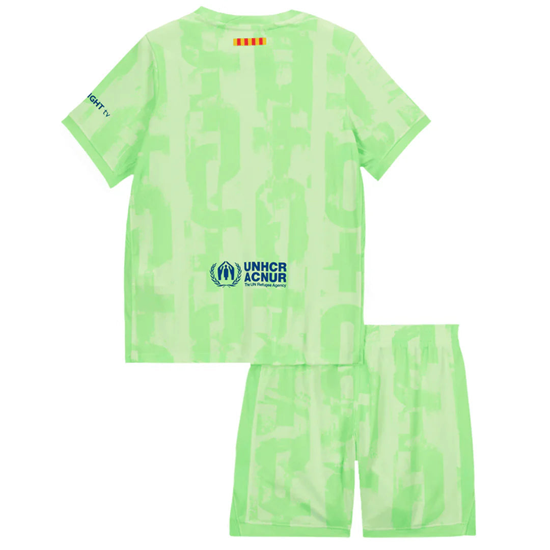 Maglia Bambino FC Barcelona Verde Lime 2025/2026