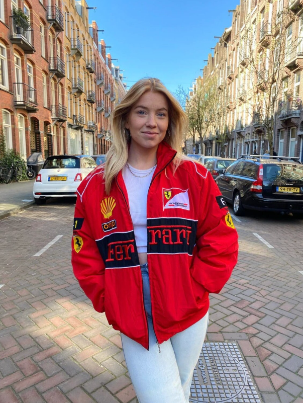 Rari F1 Rennteam Jacke – Rote Scuderia Motorsport Reißverschluss-Mantel
