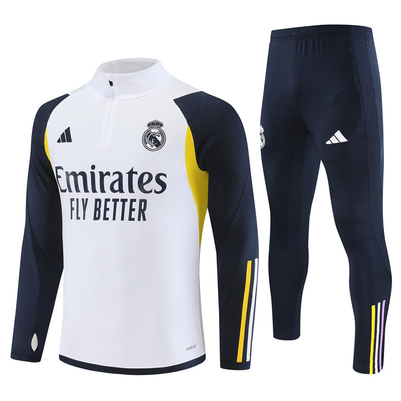 Real Madrid Trainingsanzug (Weiß) – Kinder
