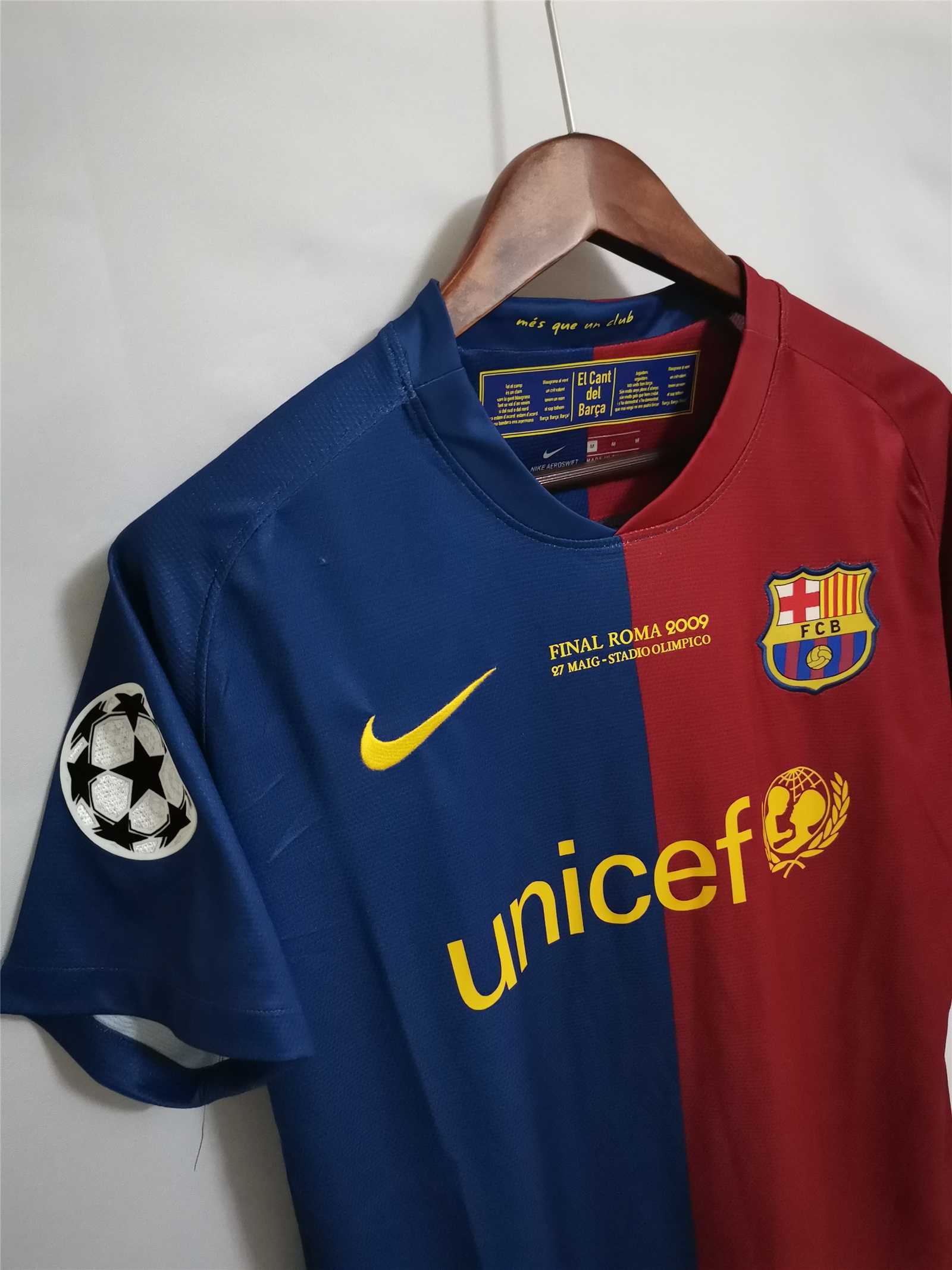 2008/2009 Barcelona Heim Final Roma Trikot
