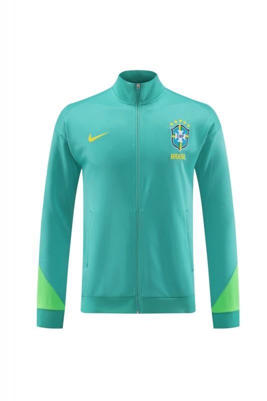 Tuta verde Brasile 23-24 (con zip completa)