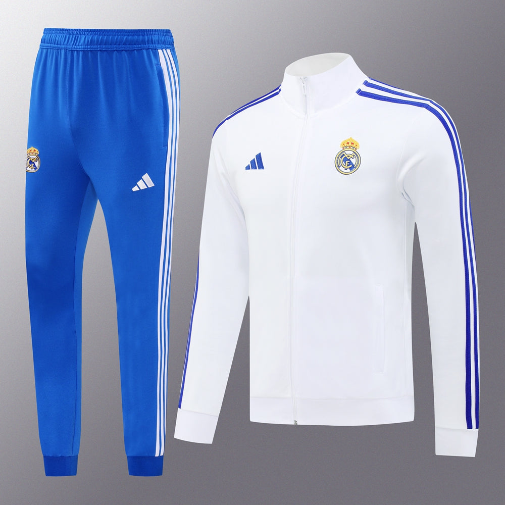 Real Madrid Weiß-Blau Vollreißverschluss