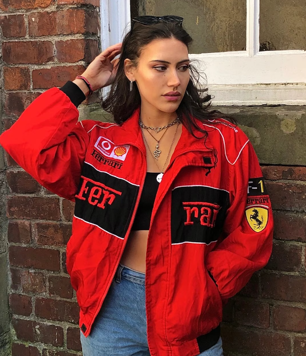 Rari F1 Rennteam Jacke – Rote Scuderia Motorsport Reißverschluss-Mantel