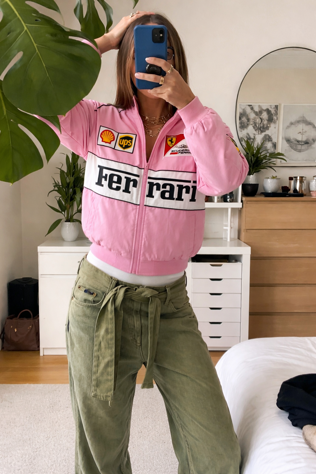 Giacca Vintage da Corsa Ferrari F1 Rosa