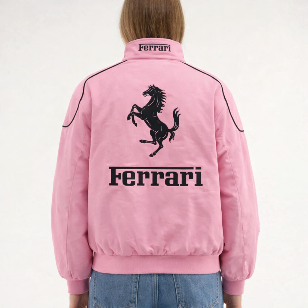 Giacca Vintage da Corsa Ferrari F1 Rosa