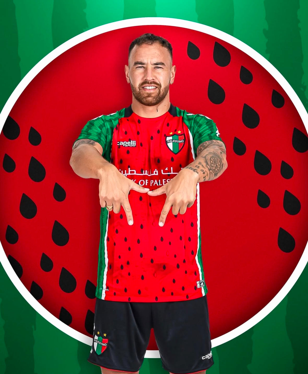 Palästina Wassermelonen Fußballtrikot Pelestino 2025/2026