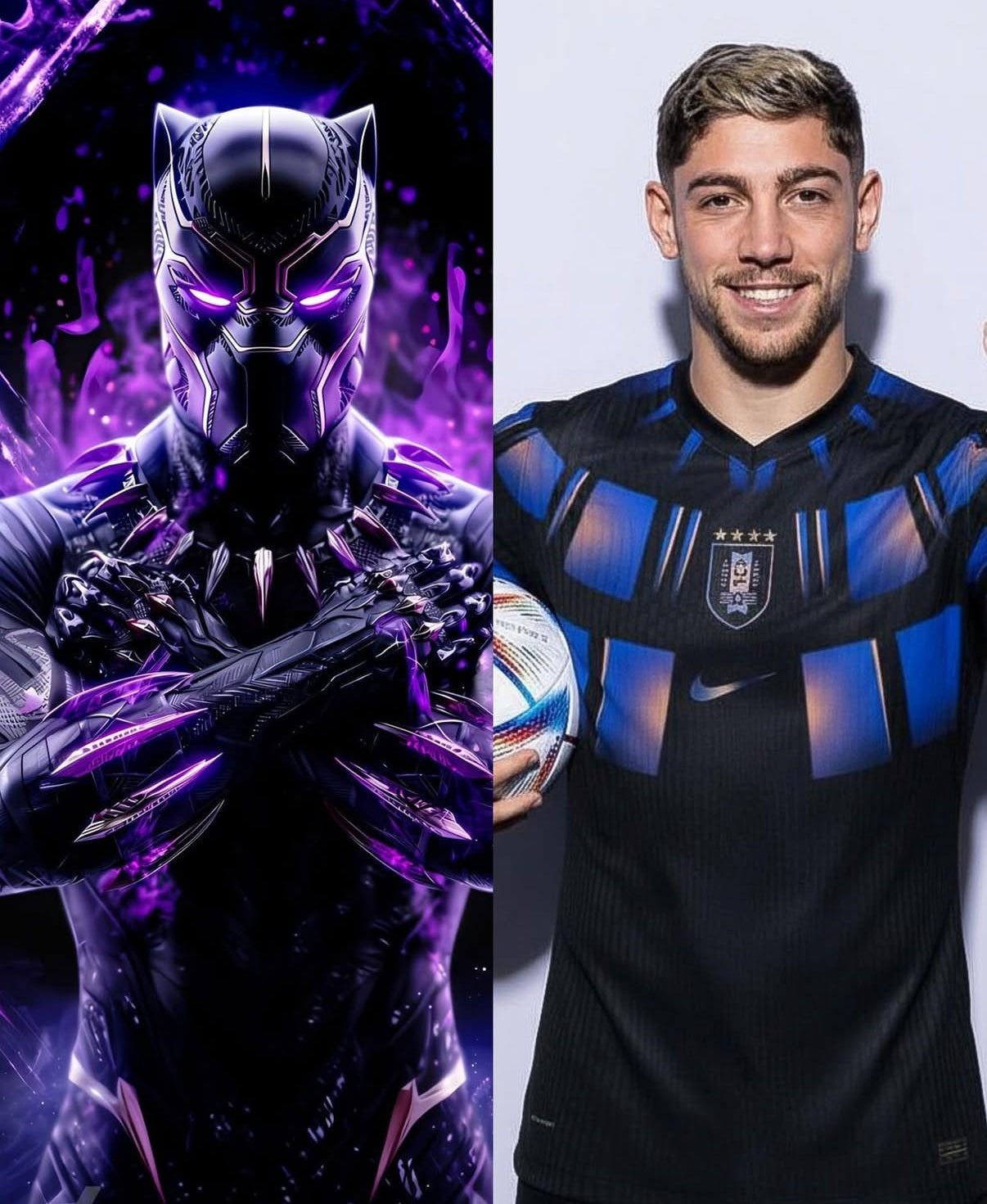 Maglia trasferta Uruguay Coppa del Mondo 2026 edizione Black Panther
