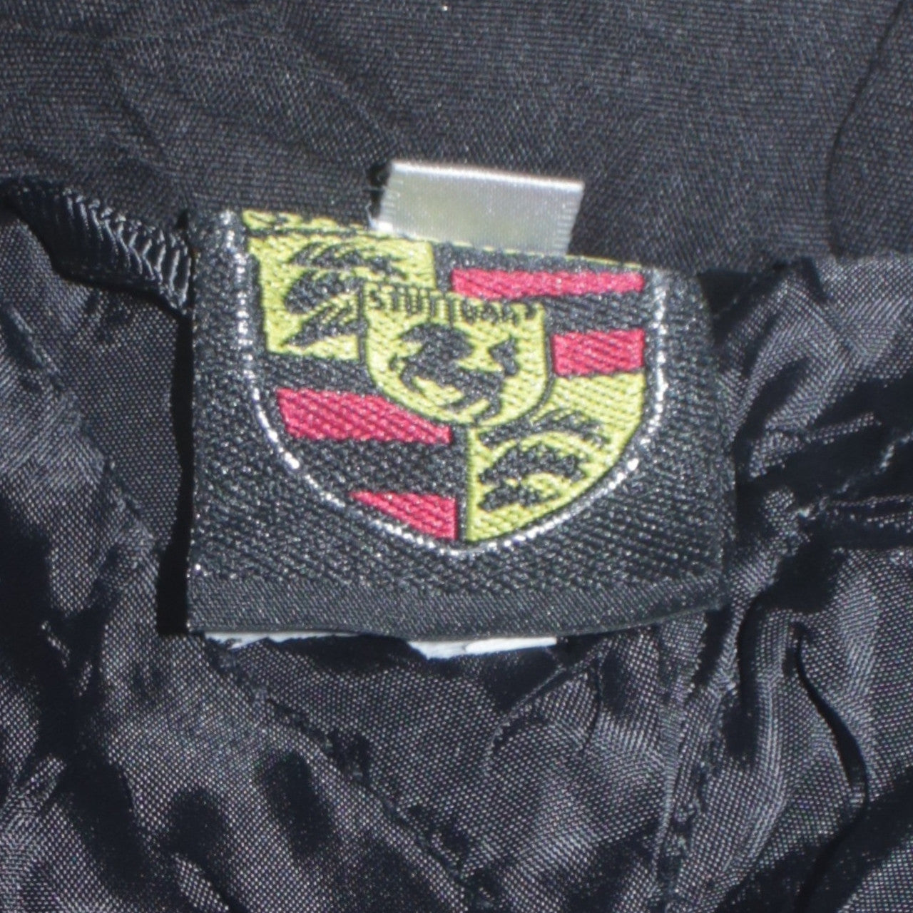 Giacca Nascar Porsche Nera Uomo XL con Loghi Ricamati Zip Frontale Giacca Racing