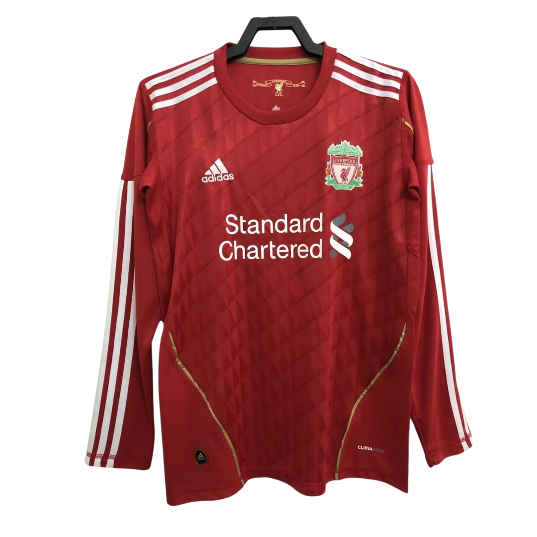 Liverpool 2010-2011 Langarm Retro Trikot