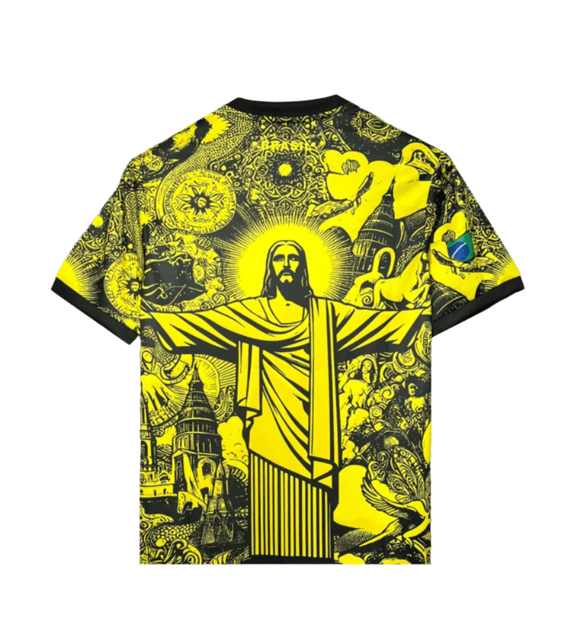 Brasilien Jesus x Corteiz Spezialedition Gelbes Trikot