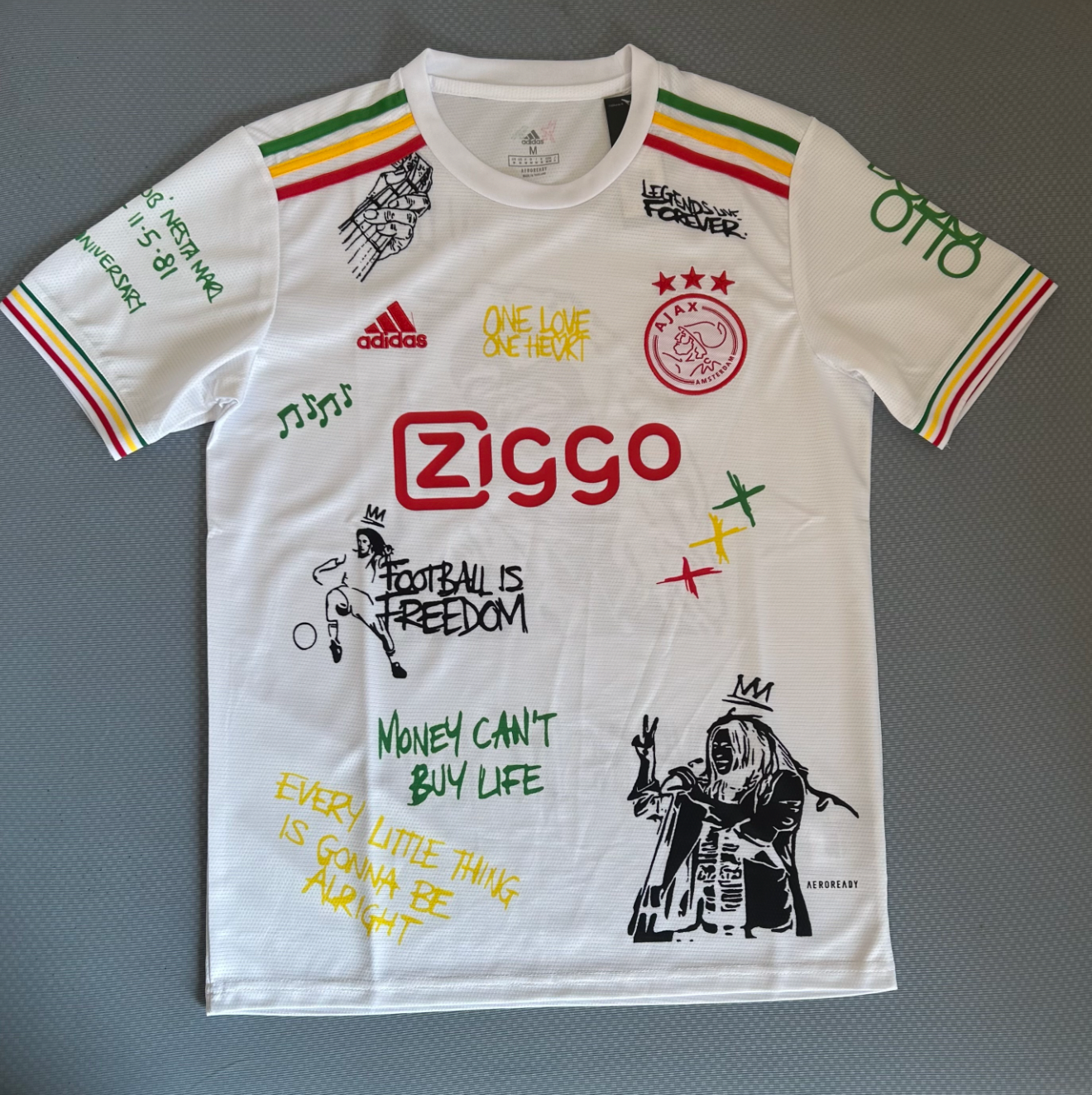 Ajax Bob Marley Weißes Trikot