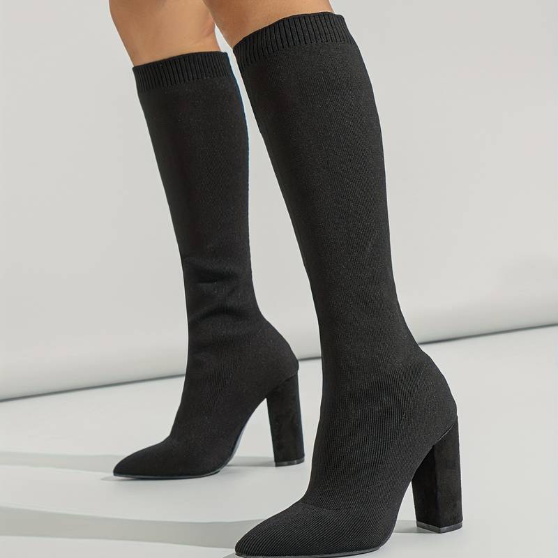 Damen Stiefeletten Knöchellang Blockabsatz Strukturiertes Obermaterial Design