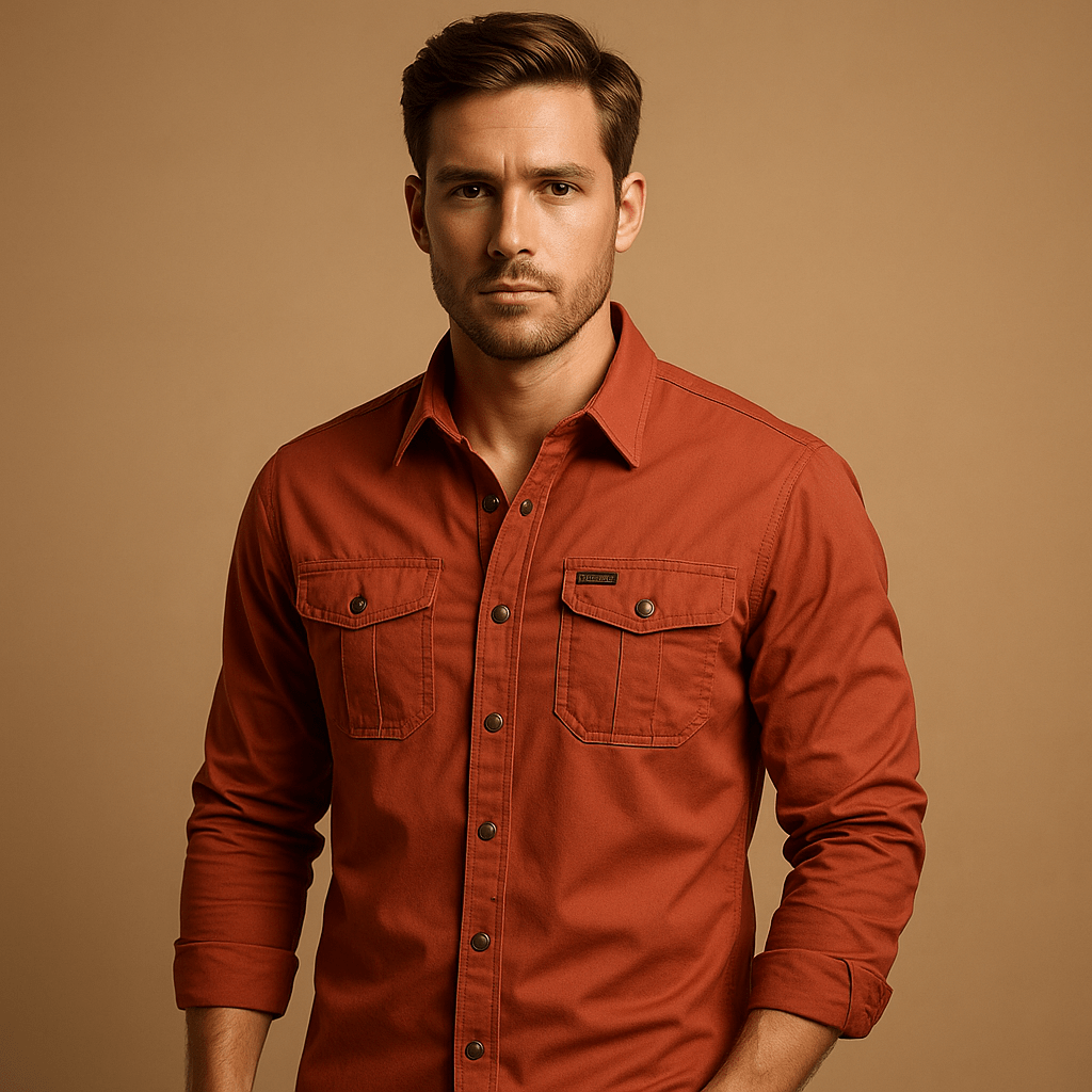 Cargo-Hemd Herren, lockere Passform, Outdoor-Stil, Alltagstauglich