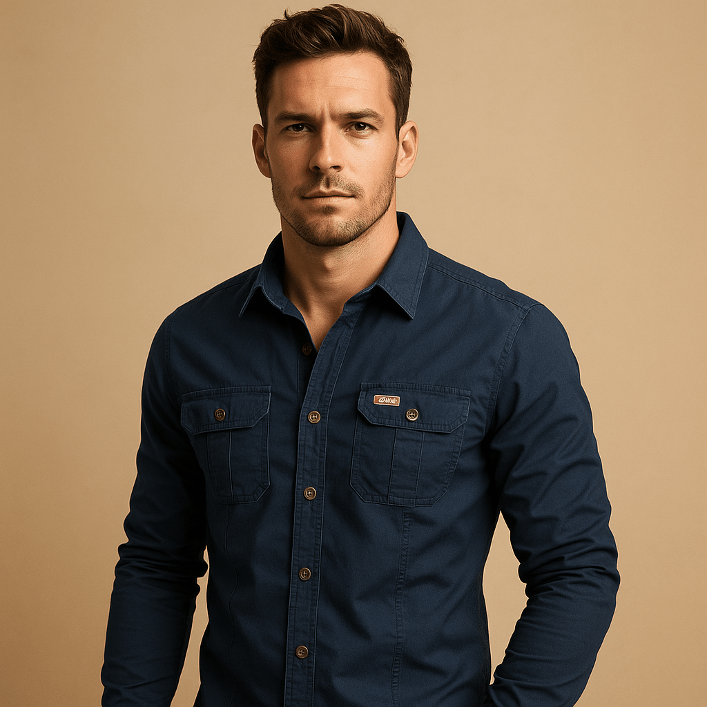 Cargo-Hemd Herren, lockere Passform, Outdoor-Stil, Alltagstauglich