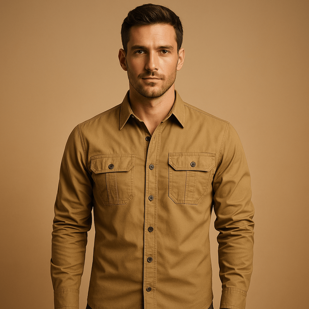 Cargo-Hemd Herren, lockere Passform, Outdoor-Stil, Alltagstauglich
