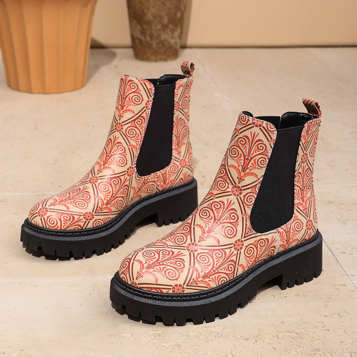 Chelsea Boots Donna Altezza Caviglia Antiscivolo Abbigliamento Invernale