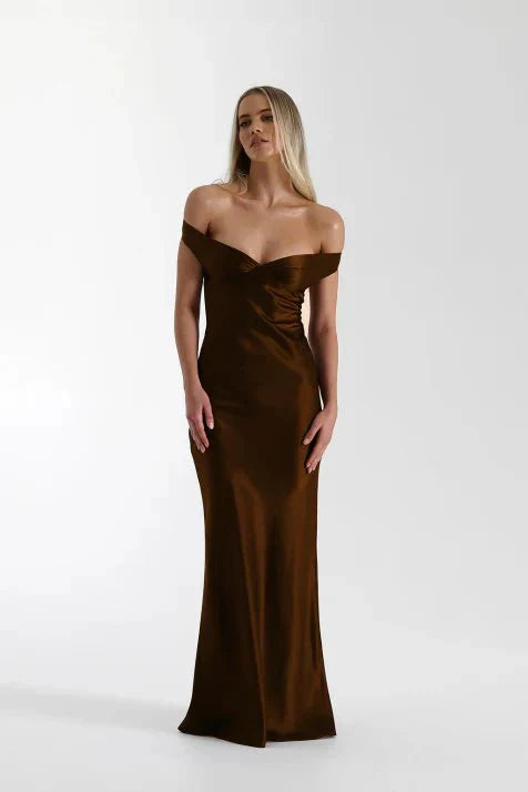 Abito da sera da donna elegante lunghezza maxi vestibilità formale