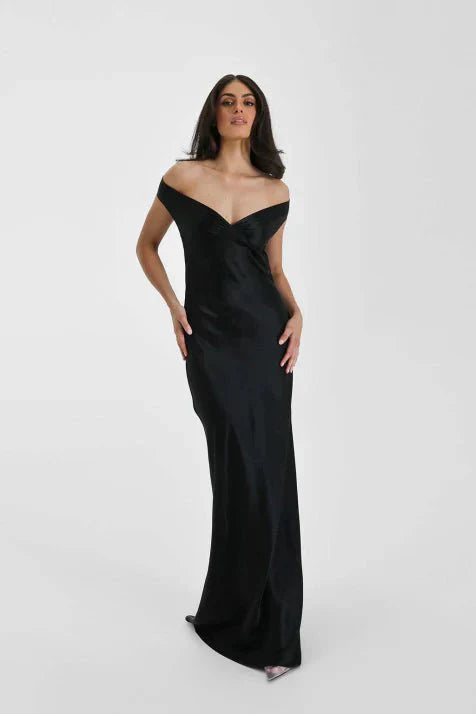 Abito da sera da donna elegante lunghezza maxi vestibilità formale