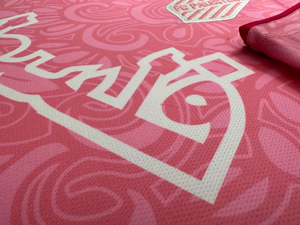 FC Palestina x Farrah Azam Kollaborationsshirt Palästina Pink Trikot