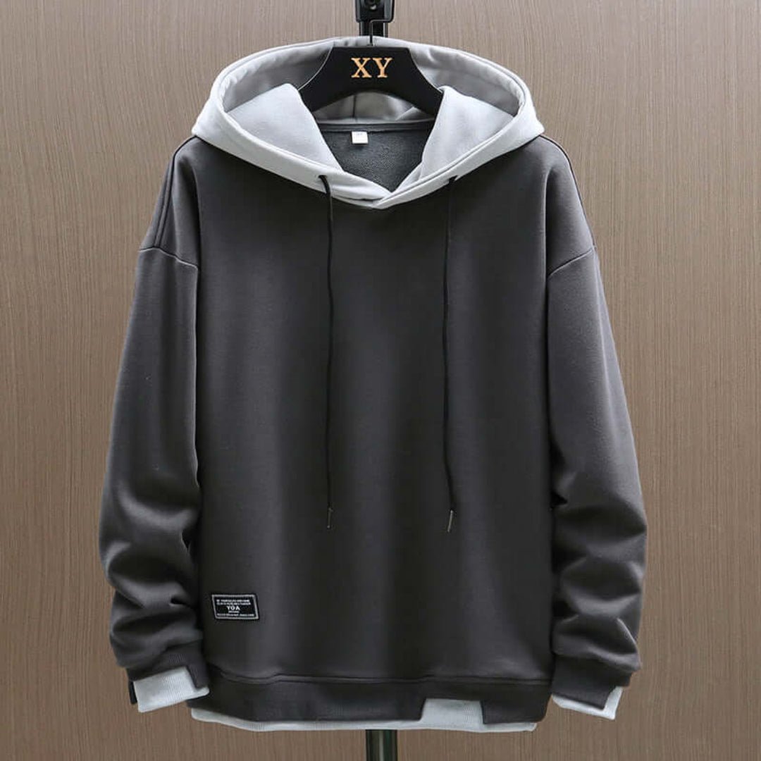 Felpa con cappuccio uomo, maniche lunghe, calda, casual invernale