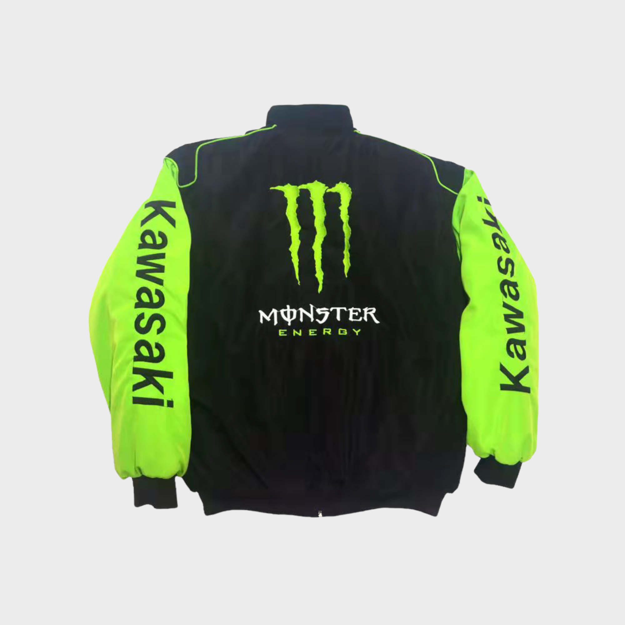 Kawasaki Monster Energy Rennteam Jacke – Schwarz/Grüne Motorsport Oberbekleidung
