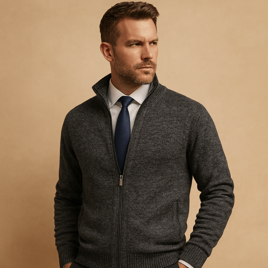 Jacke Herren Reißverschluss-Design Für lässigen und sportlichen Komfort