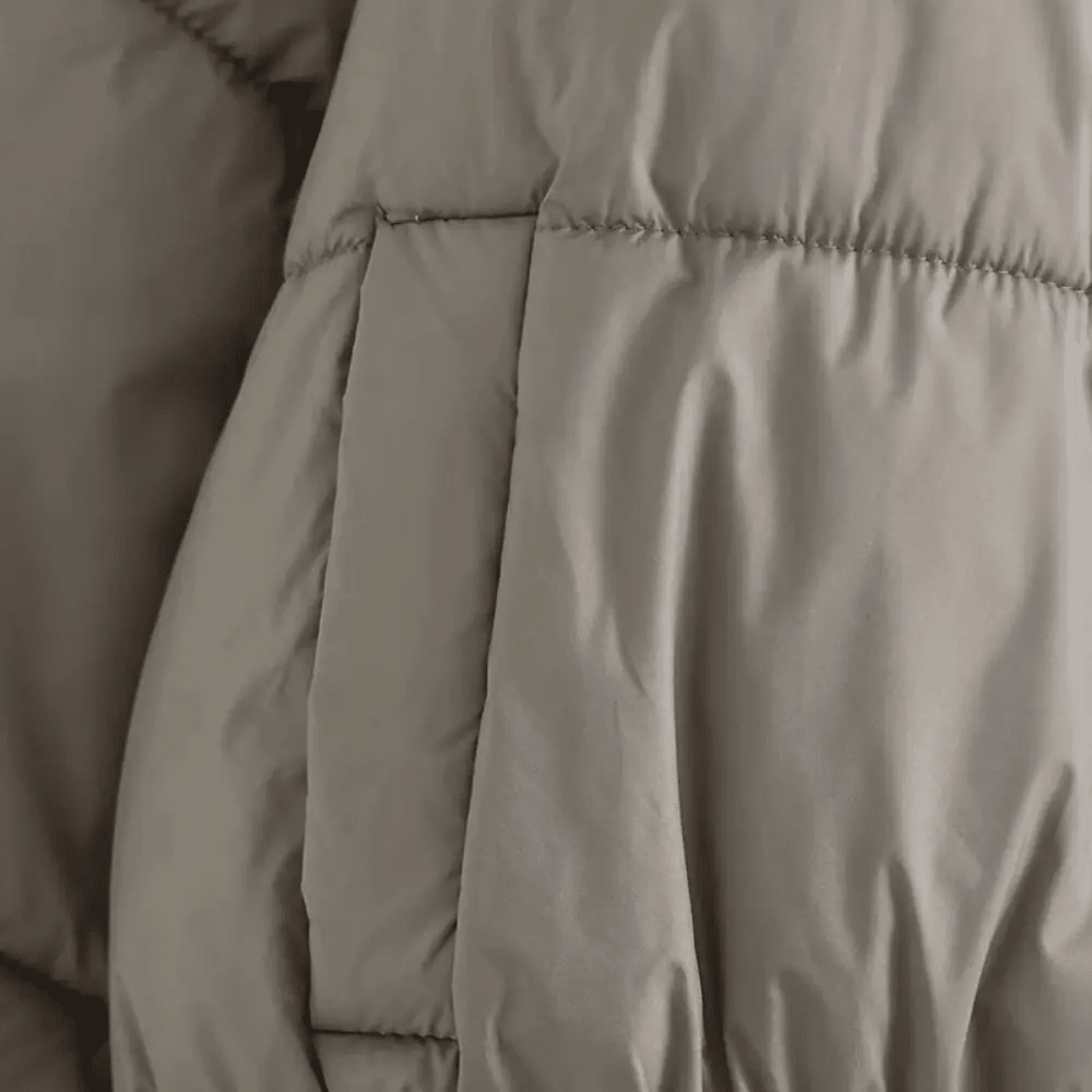 Damen Jacke, kurz geschnitten, Steppjacke, Reißverschluss vorne, hoher Kragen