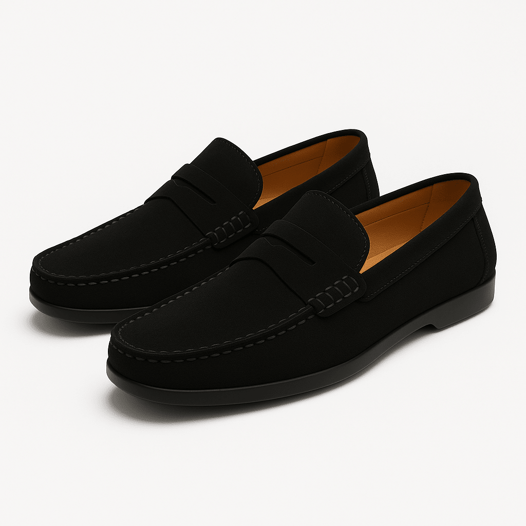 Mocasines para hombre de gamuza, cómodos y casuales sin cordones