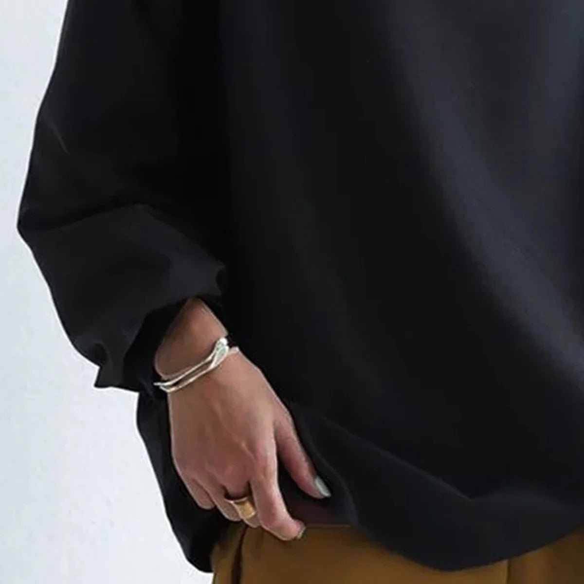 Maglione Donna Maniche Lunghe Elegante Look Casual Quotidiano
