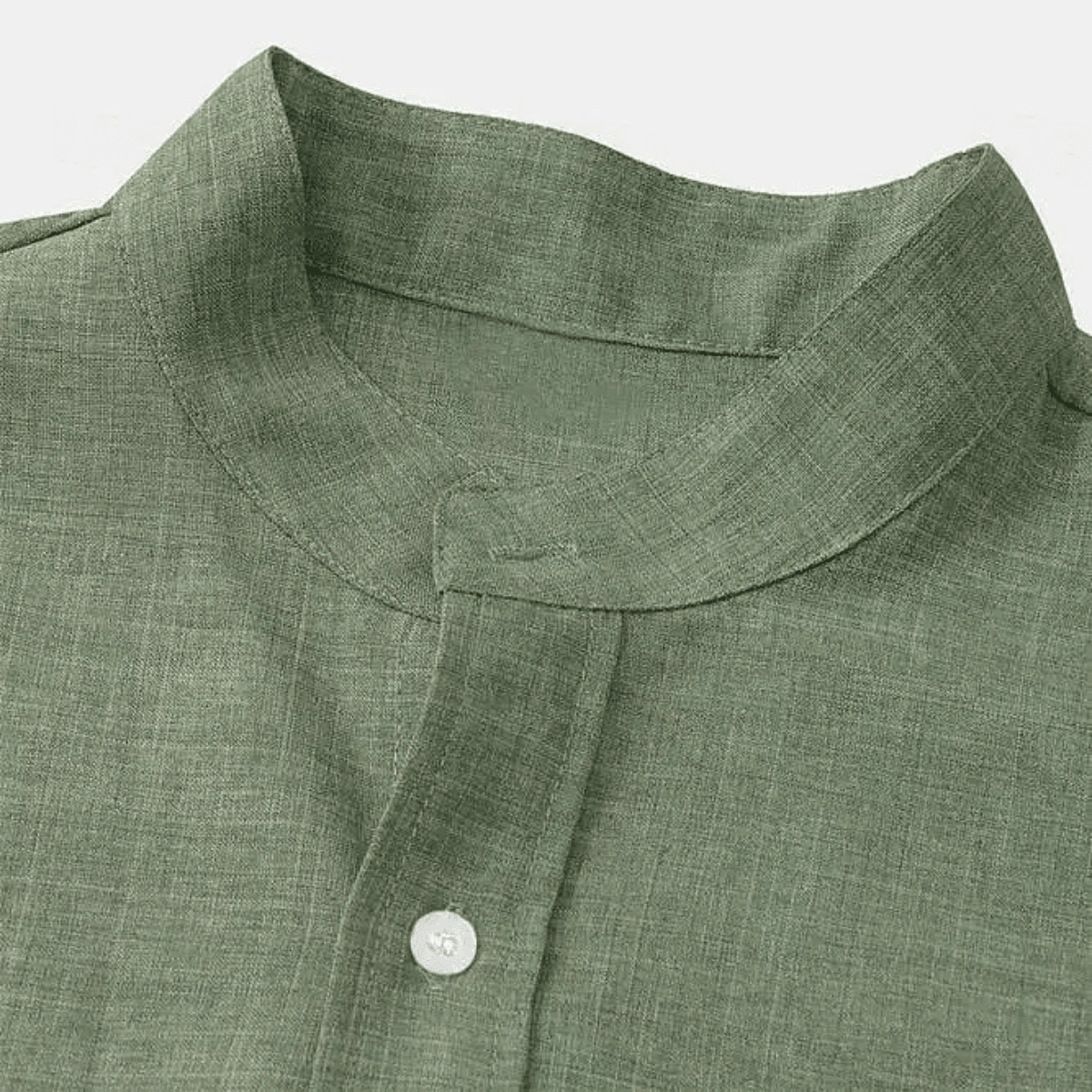 Leinenhemd Herren - Oversize-Passform Kurzarm Gerader Schnitt
