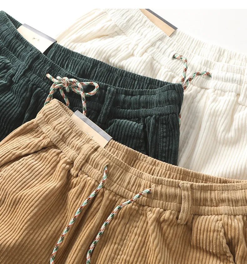 Leinen-Shorts Herren - Entspannte Passform Über dem Knie Elastischer Bund