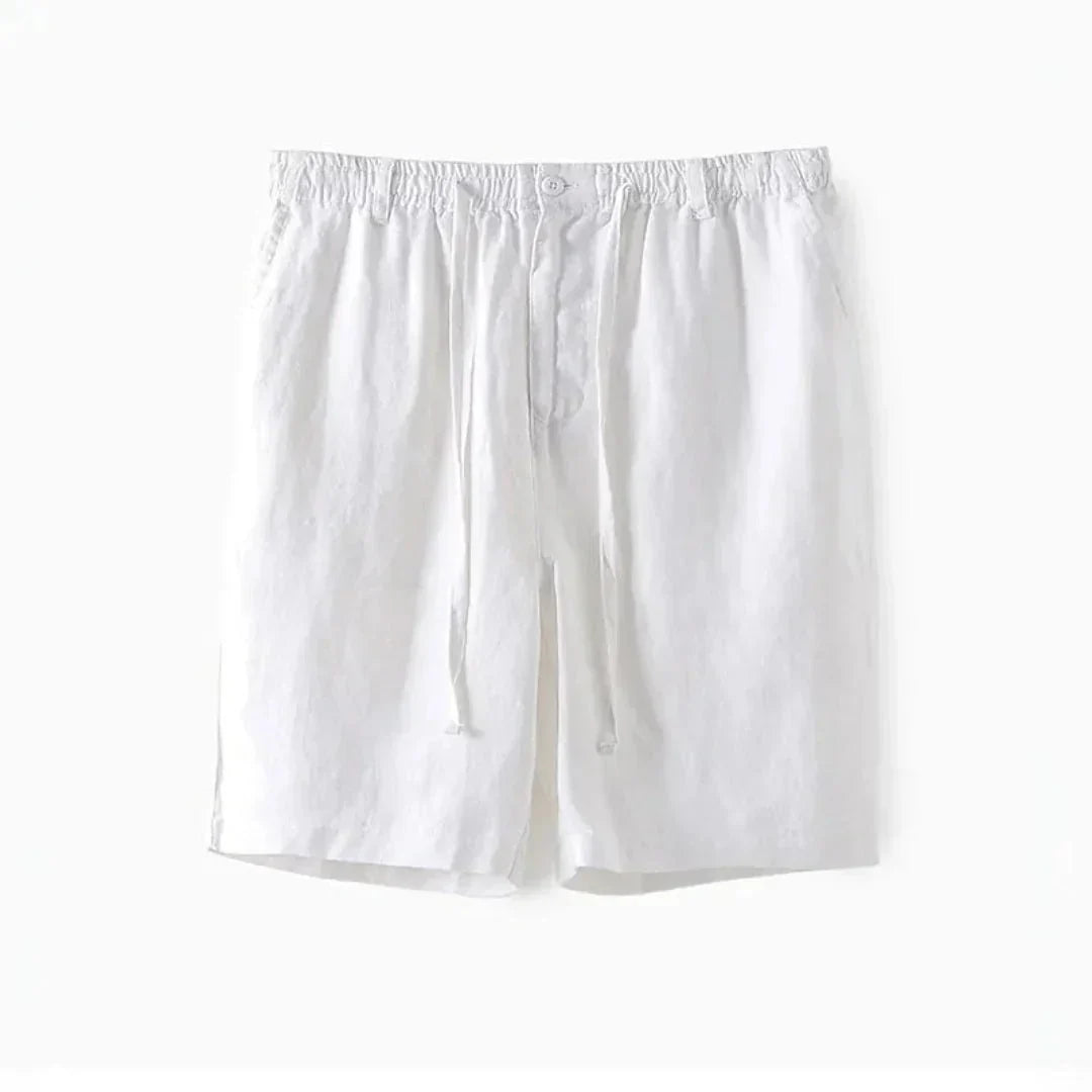 Leinen-Shorts Herren - Entspannte Passform Elastischer Tunnelzugbund