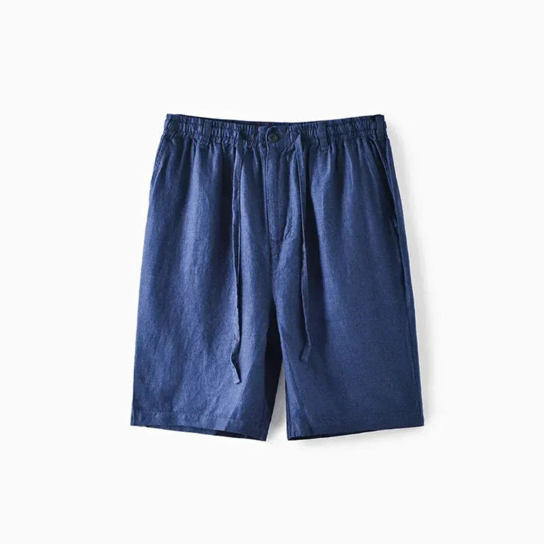 Leinen-Shorts Herren - Entspannte Passform Elastischer Tunnelzugbund