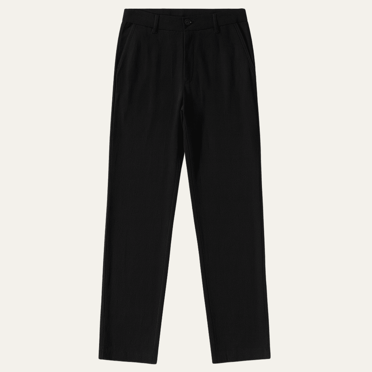 Pantaloni da uomo in lino — Vestibilità rilassata, gamba dritta, chiusura con bottoni e zip