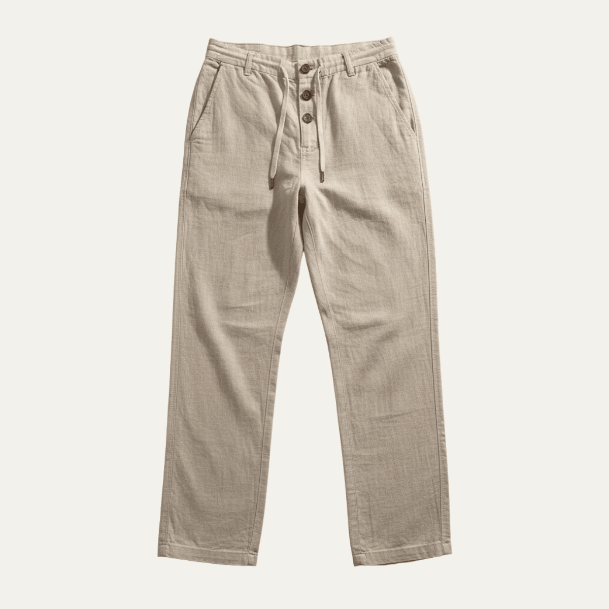 Pantalones de lino para hombre - Pierna recta, largo completo, corte clásico