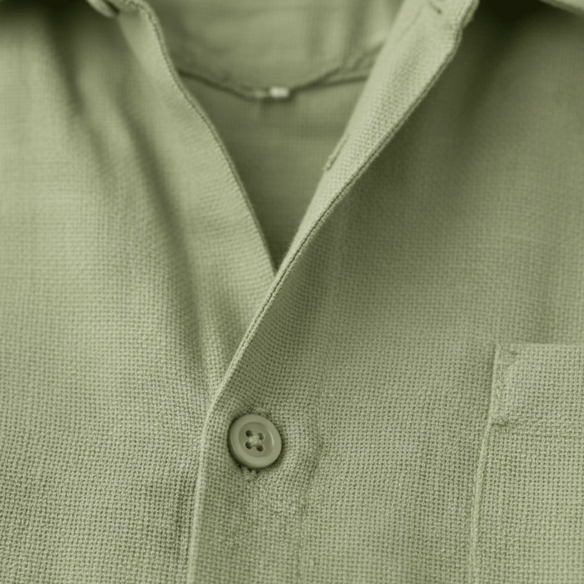 Completo da uomo in lino a due pezzi — Vestibilità rilassata, camicia a maniche corte con bottoni e pantaloncini