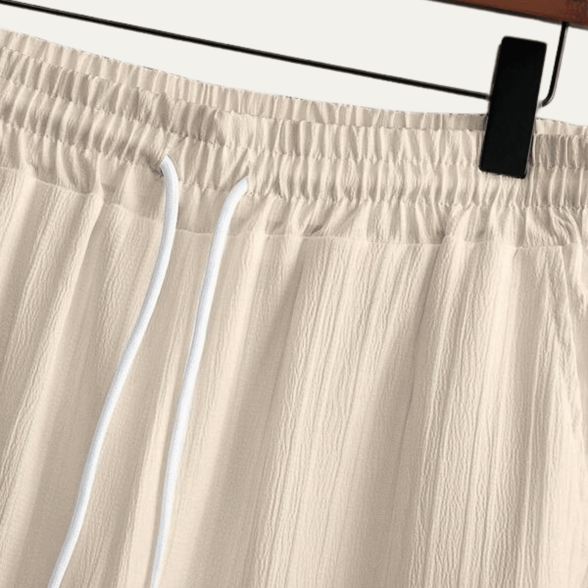 Completo da uomo in lino — Top a maniche corte e pantaloni con coulisse