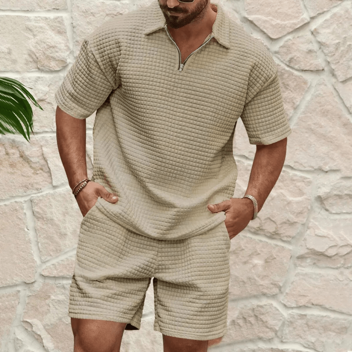 Completo polo uomo — Maniche corte, vestibilità comoda, pantaloncini abbinati