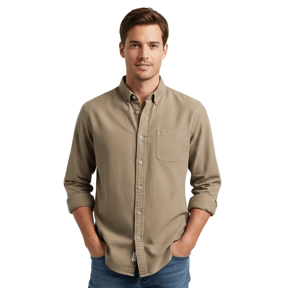 Camicia da uomo — Vestibilità dritta, lunghezza standard, taglio classico