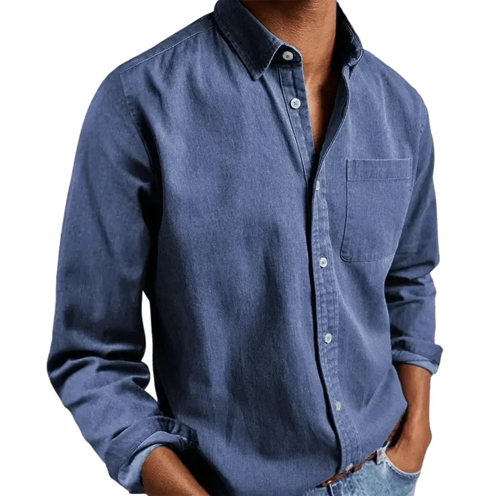 Camicia da uomo — Vestibilità dritta, lunghezza standard, taglio classico