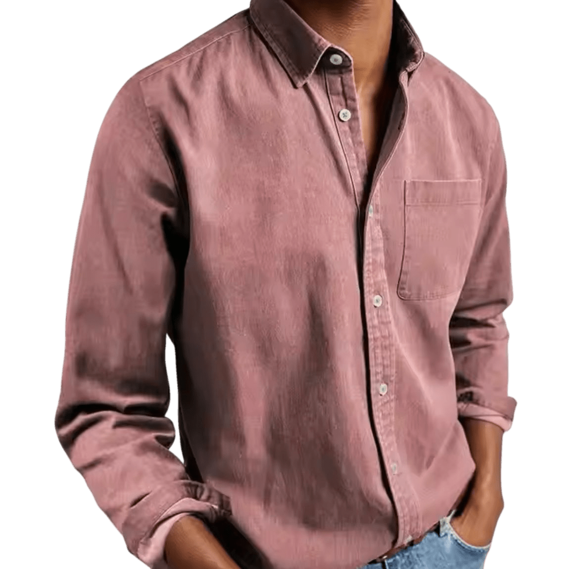 Camicia da uomo — Vestibilità dritta, lunghezza standard, taglio classico