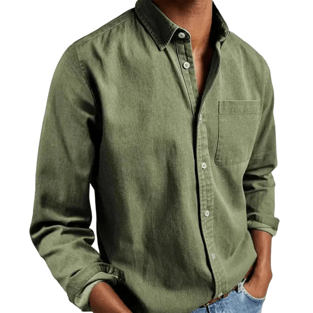 Camicia da uomo — Vestibilità dritta, lunghezza standard, taglio classico