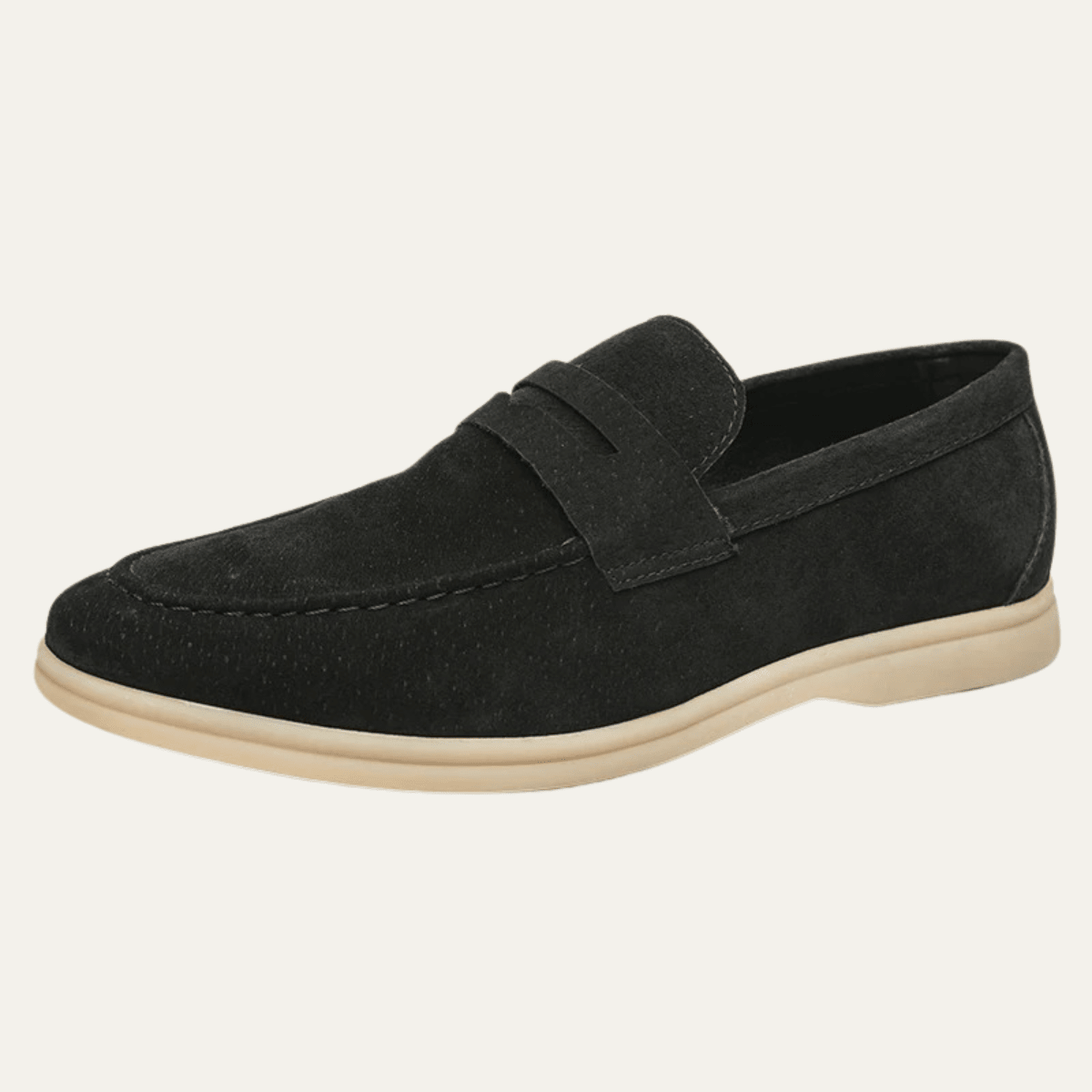 Herren Slipper — Flache Sohle & genähte Details