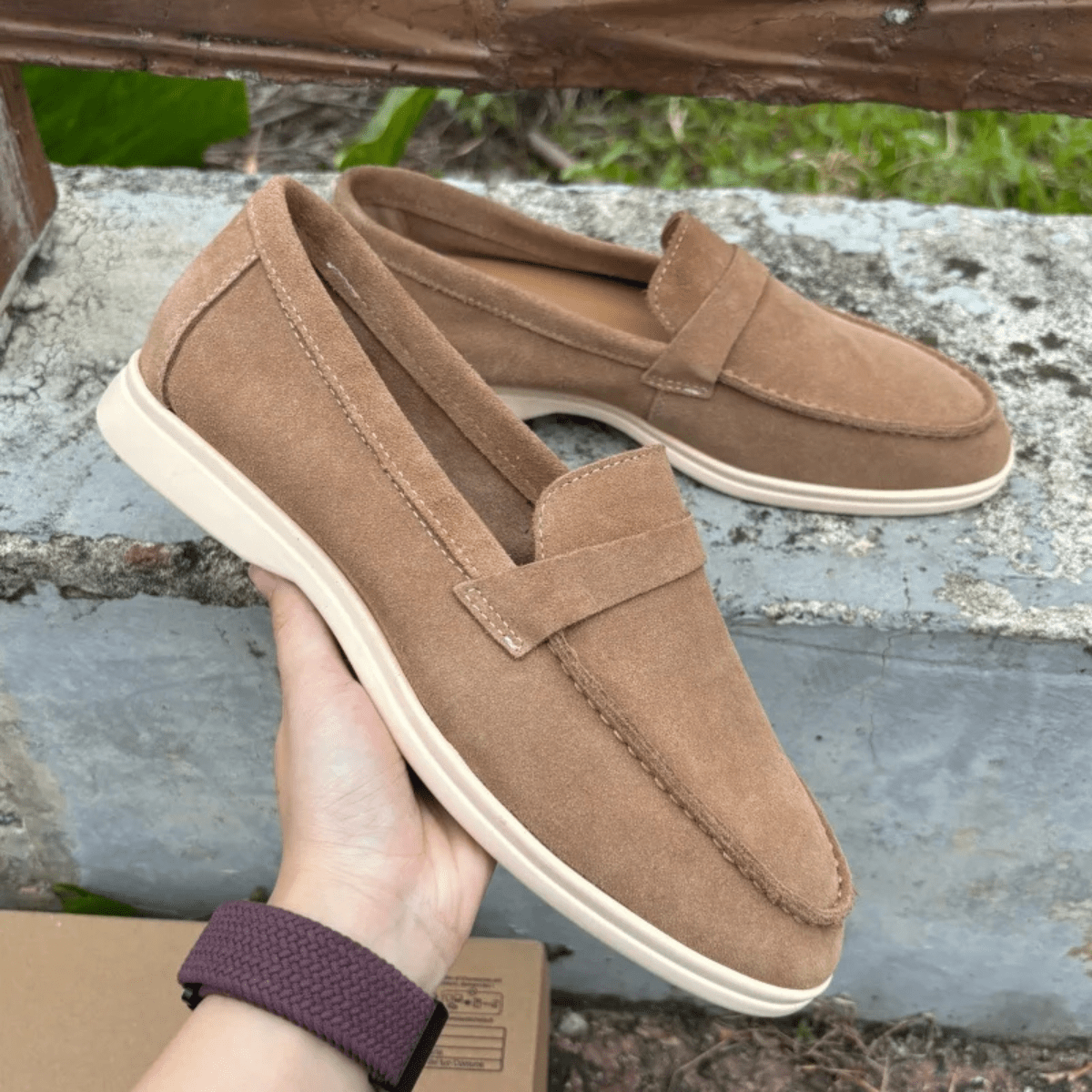Mocassini da uomo slip-on — punta tonda e suola morbida
