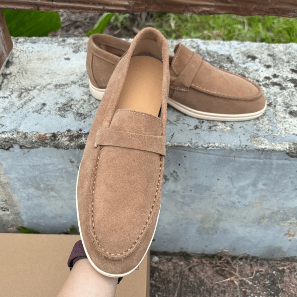 Mocassini da uomo slip-on — punta tonda e suola morbida