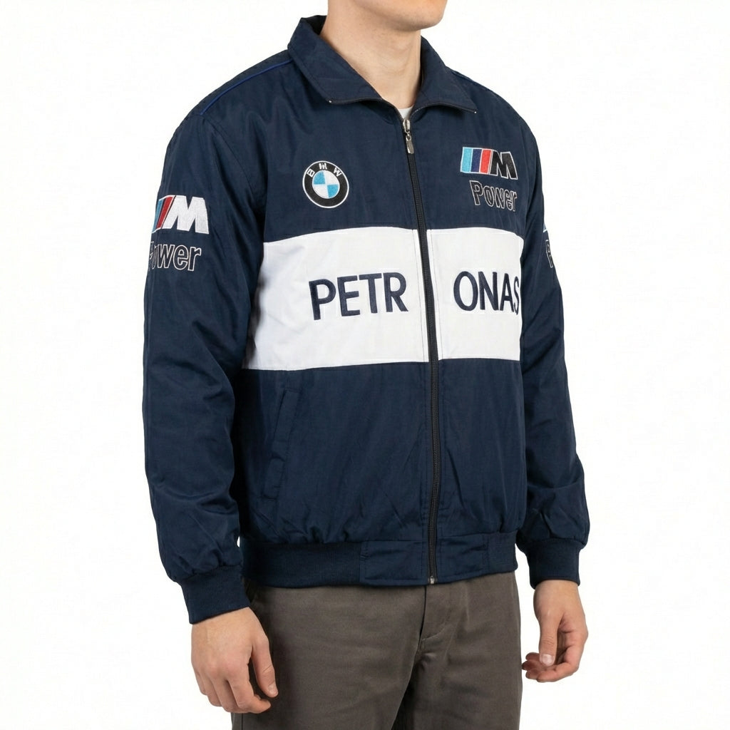 BMW Sauber F1 Team Reißverschluss-Jacke Marineblau | M Power Petronas Racing Logos