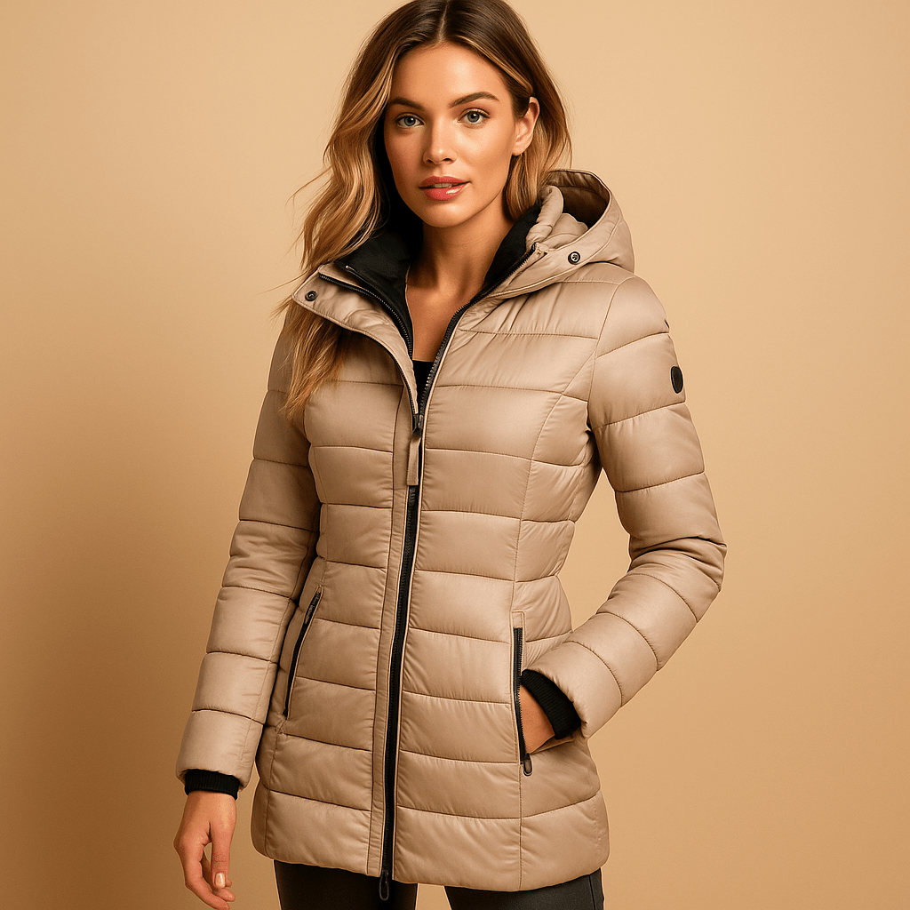 Gepolsterte Jacke Damen Leicht, isolierende Passform