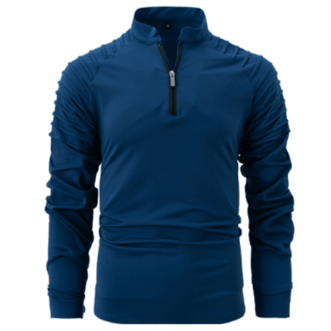 Polo con mezza zip uomo, maglione casual e alla moda