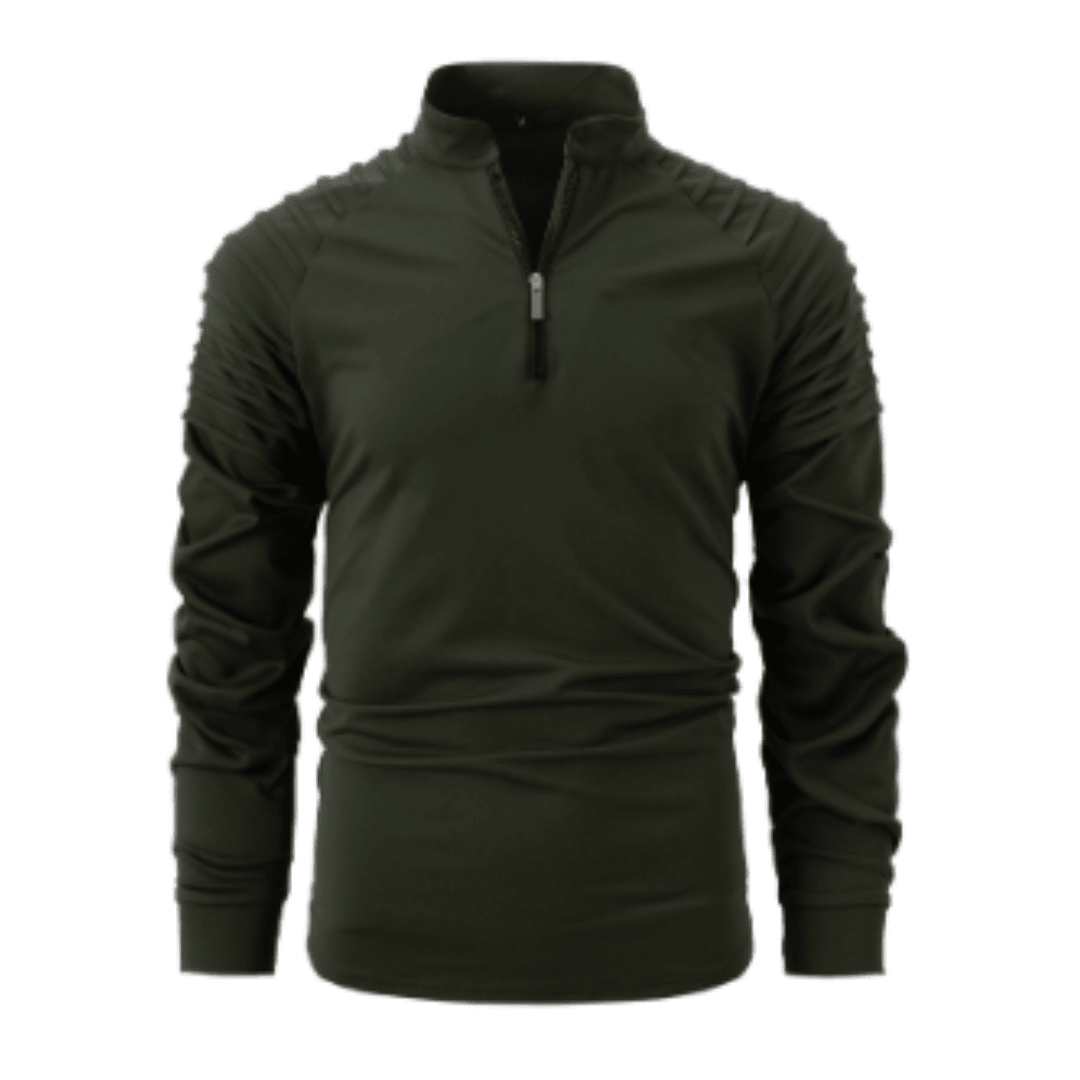 Polo con mezza zip uomo, maglione casual e alla moda